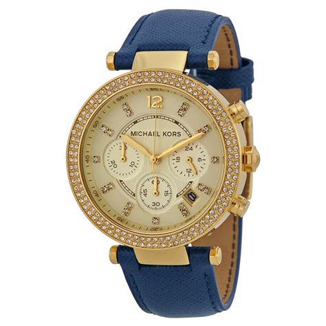 michael kors mk2280 lederband|Michael Kors Parker Chronograph Gold.